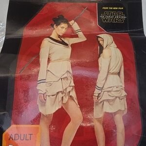 Star Wars Rey Hooded Dress Small  Adult Feet Size 4-6 Pre-owned